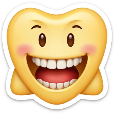 just a copy emoji like this 😁 with his 1 tooth broken. Broken tooth smile sticker