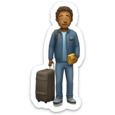 A guy who has been sleeping in the airport since 1986 sticker