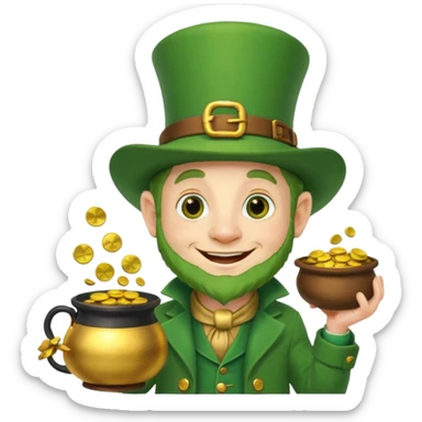 funny leprechaun sticker