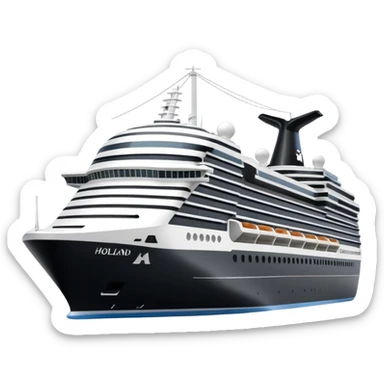 holland america cruise ship in rotterdam sticker