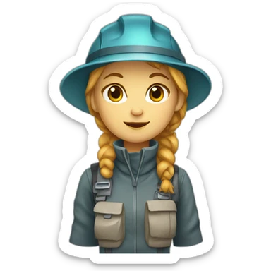 female geologist cat sticker