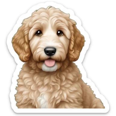 reddish-hair-goldendoodle-puppy sticker