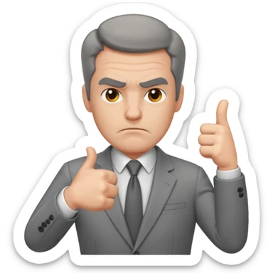 boss giving a thumbs down sticker