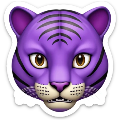 Purple Panther face tileted to the slight right sticker