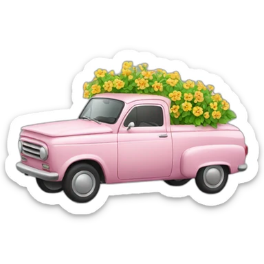 Flower car sticker