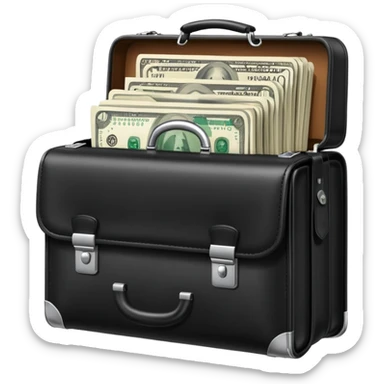 brief case wifi money sticker