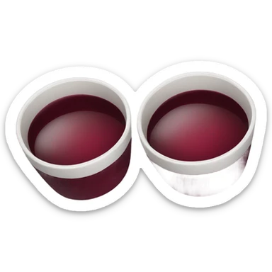 Two cups of burgundy wine sticker