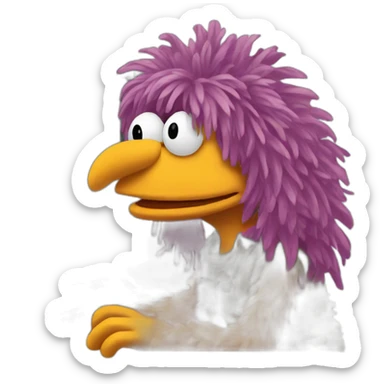 Fraggle rock with computer sticker