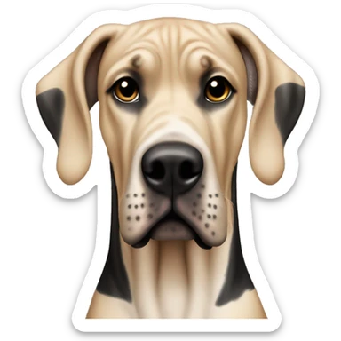 Great dane tan and black stripes sticker