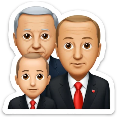 recep tayip erdoğan detaylı yüz hatları belirgin ve birazda bulanık sticker