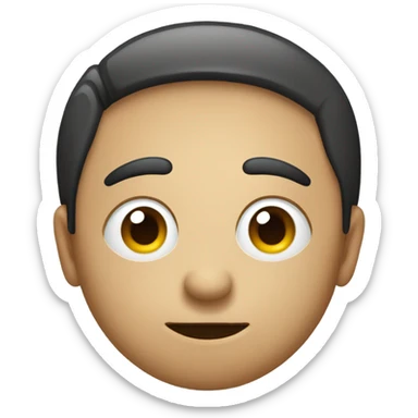 A round-faced emoji with slightly raised eyebrows, eyes looking to the side with a skeptical or unimpressed expression. The mouth is either a small, straight line for a neutral look or slightly curved downward for mild disapproval. sticker