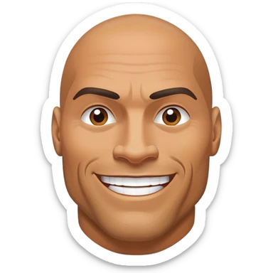 The rock wwe sticker