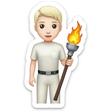 kkk enjoyer with torch sticker