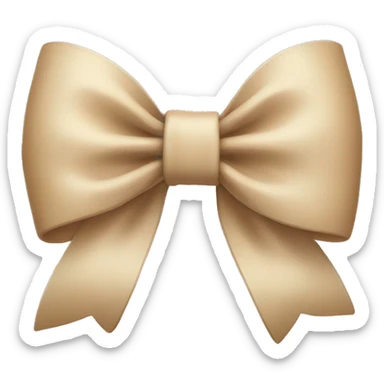Beige bow sticker