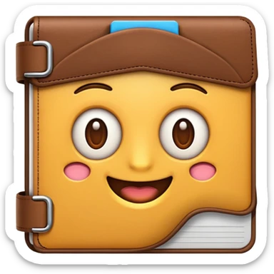 crie um emoji de uma agenda sticker