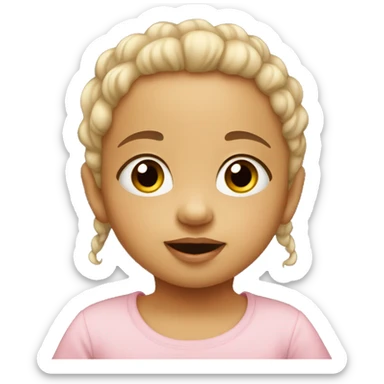 Cute little baby girl  sticker