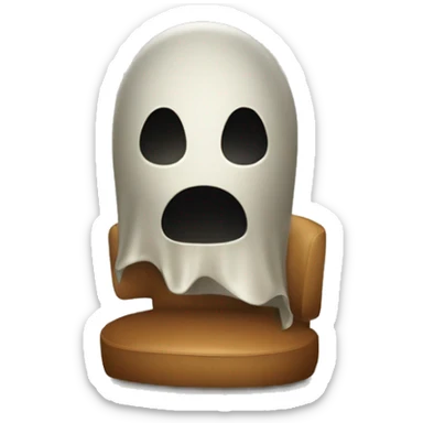 Fantasma dentro de una señal de prohibido sticker