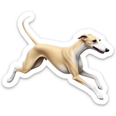 greyhound running, side view sticker