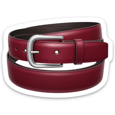 Burgundy belt sticker