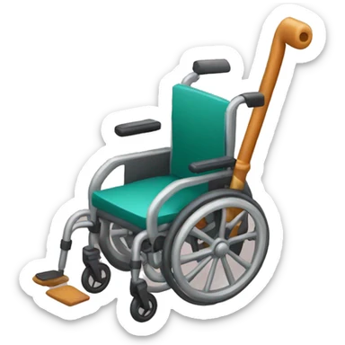 Wheelchair licorice cane sticker