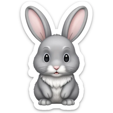 gray rabbit sticker