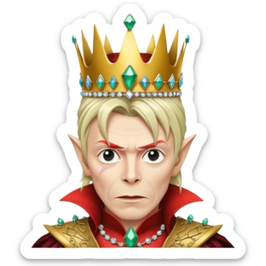 David bowie as the goblin king sticker