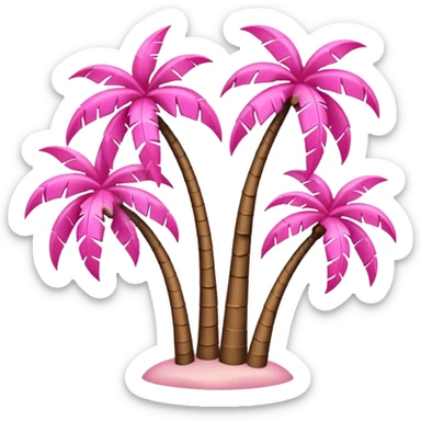 palmeras rosa sticker