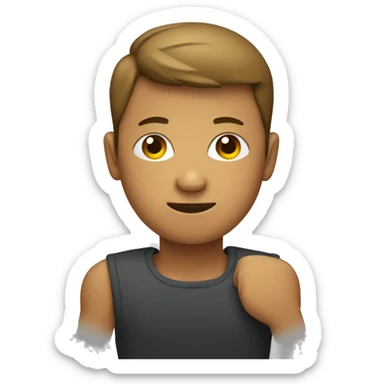 person with arms crossed in front of the body sticker