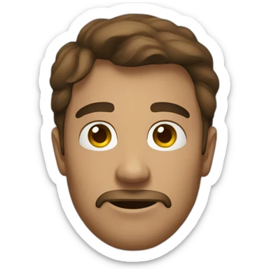 A male warning  sticker