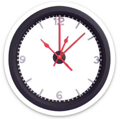 A clock with its hands spinning fast, showing the rapid passage of time. sticker