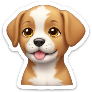 A cute puppy that needs head rubs sticker