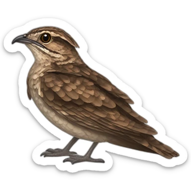 A rednecked nightjar on the floor sticker