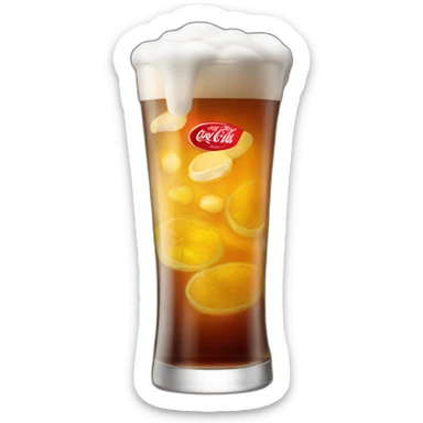 fernet coca-cola highball glass foamy sticker