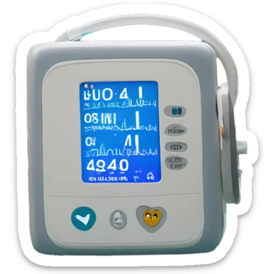 Blood pressure monitor in an intensive care unit  sticker