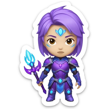 i want to create an emoji of kaisa from league of legends with the chibi style sticker
