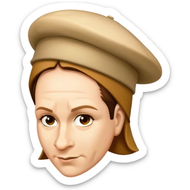 Backwards hat sticker