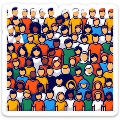 group of diverse people sticker