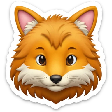 Animals half body sticker