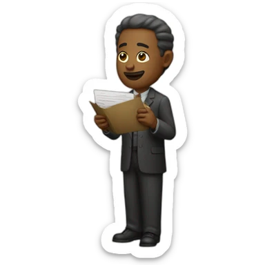 preacher with mail sticker