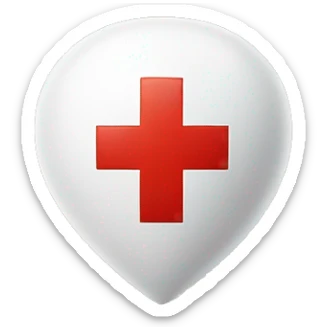 Red Cross in the heart  sticker