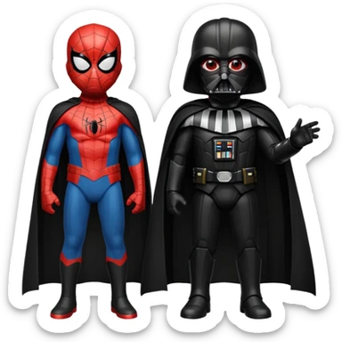 spider mam de darth veder sticker