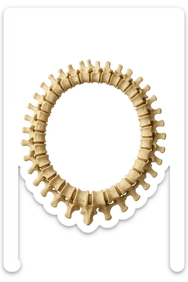 SPINA DORSALE ANATOMICA UMANA REALISTICA CHIUSA A CERCHIO sticker