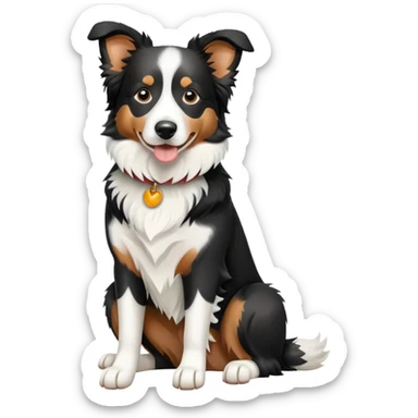 Merle Border Collie Sitting sticker