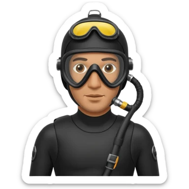 Moroccan male 38, scuba diving fan sticker