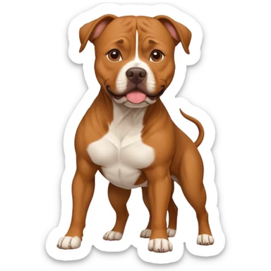 All brown pit bull boxer mix dog sticker