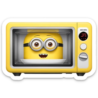 minion microwave hybrid sticker