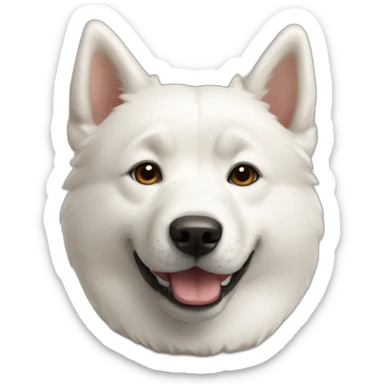 white jindo dog sticker