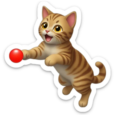cat catching red dot sticker