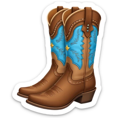 Brown Cowgirl boots  sticker