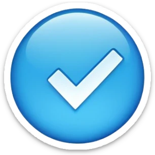 Verificación redondo azul  sticker